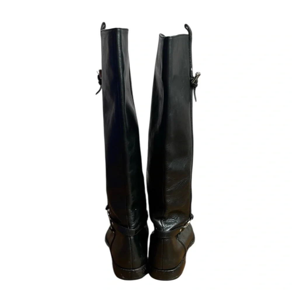COACH Mulan Leather Riding Boots in Classic Black Size 7 — CLOSET STAPLE!!!